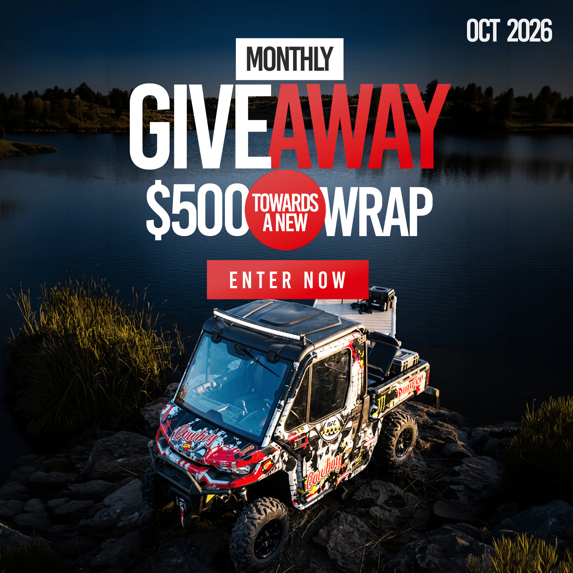 $500 UTV Wrap Giveaway - October 2026
